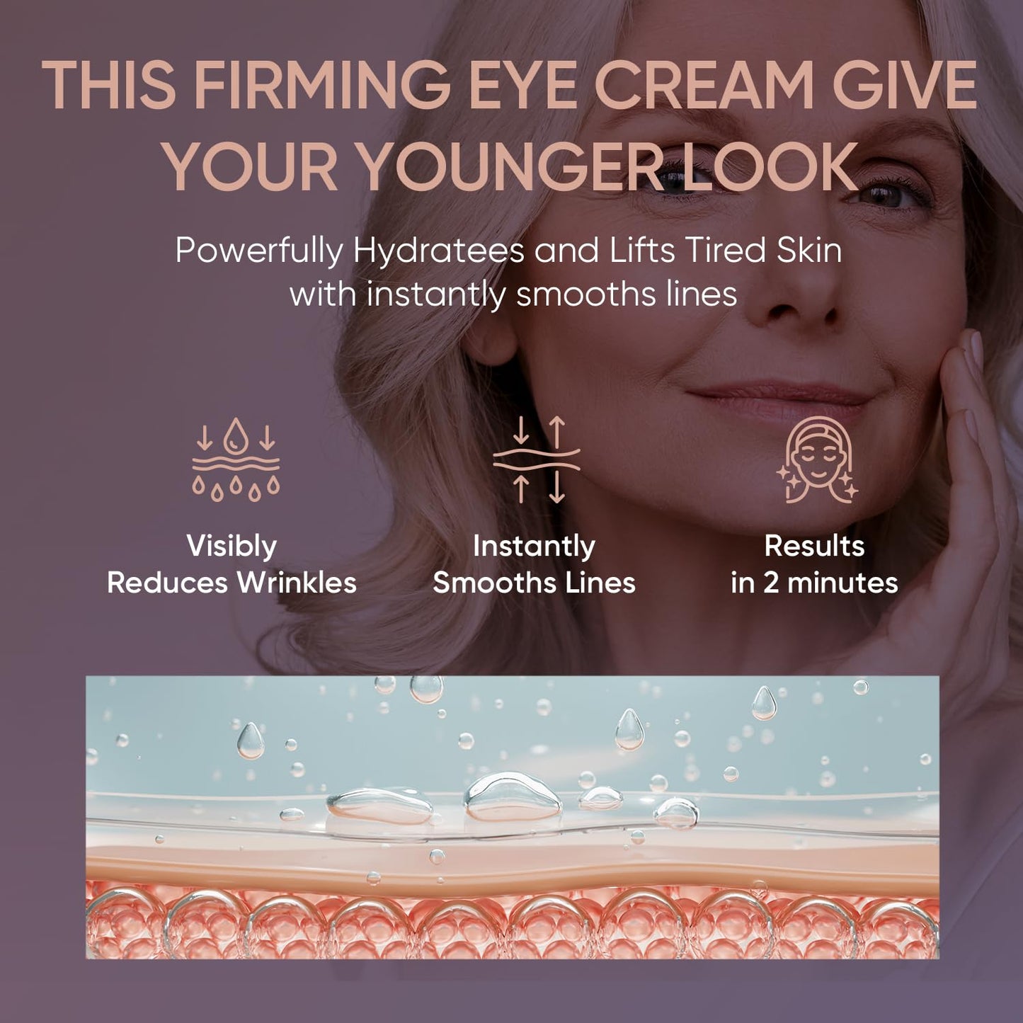 Instant Rapid Wrinkle Eye Cream: Temporary Effects Firm & Lift Under Eye Bags and Reduction Puffiness and Remover Dark Circles - 60 Second Tightener