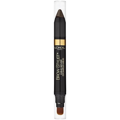 L'Oreal Paris Brow Stylist Kabuki Blender Brow Crayon, Brunette, 0.05 oz.