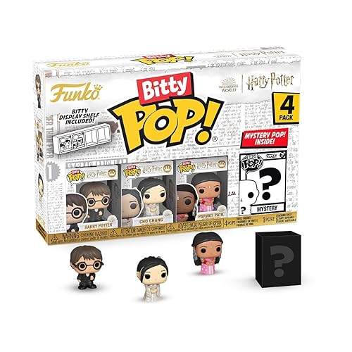 Funko Bitty POP! Harry Potter Goblet of Fire, 4-Pack - Harry, Cho, Parvati, and a Surprise Mystery Mini Figure - 0.9 Inch (2.2 Cm) - Harry Potter…