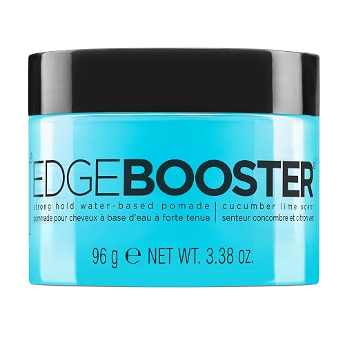 Style Factor EDGE BOOSTER Strong Hold Water-Based Pomade | Formulated with Argan Oil for Moisture & High Shine | Long Lasting Edge Control Gel |
