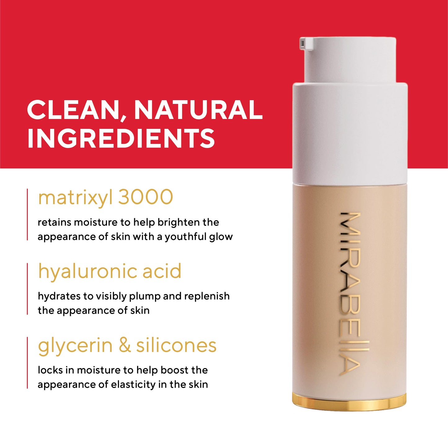MIRABELLA - Invincible for All HD Liquid Foundation, Moisturizing Face Products for All Skin Types, Full-Coverage Lightweight Foundation Makeup