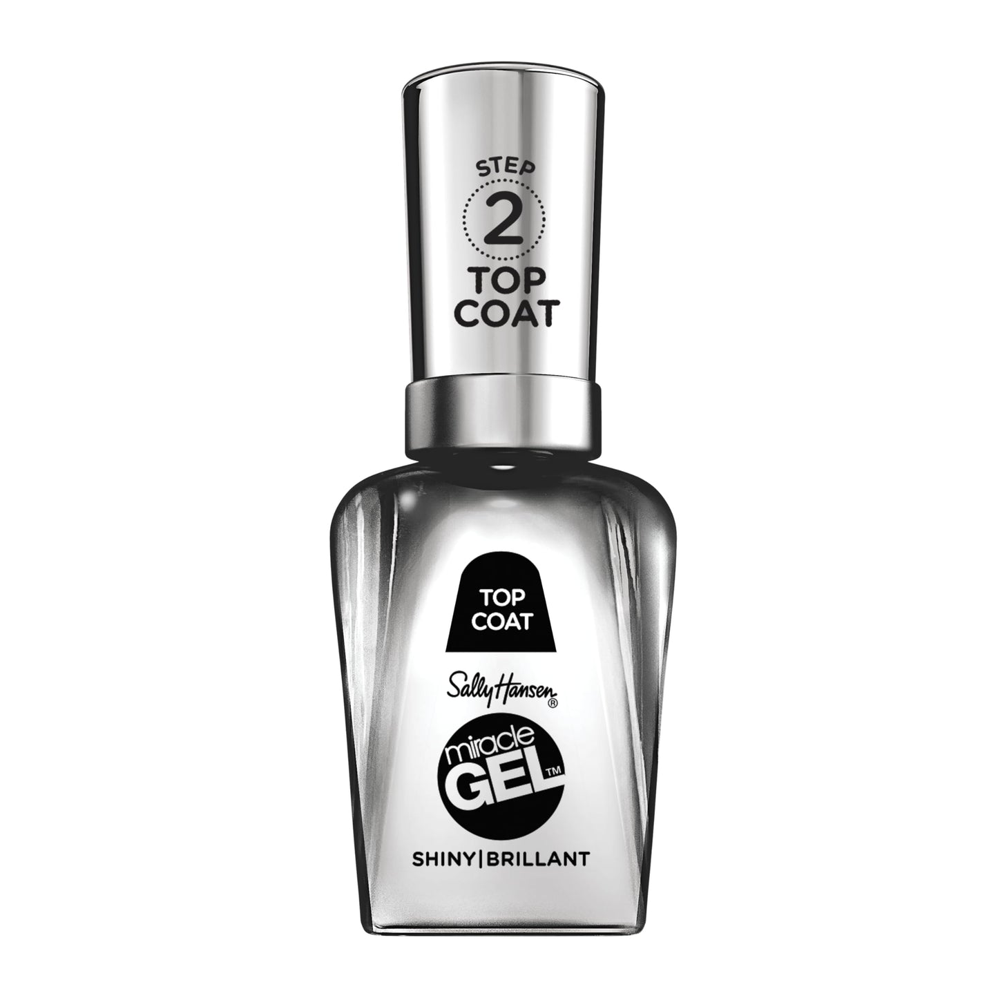 Sally Hansen Miracle Gel™, Shiny Top Coat, Long Lasting, Gel-Like Formula, No UV Lamp Needed, Clear Nail Polish