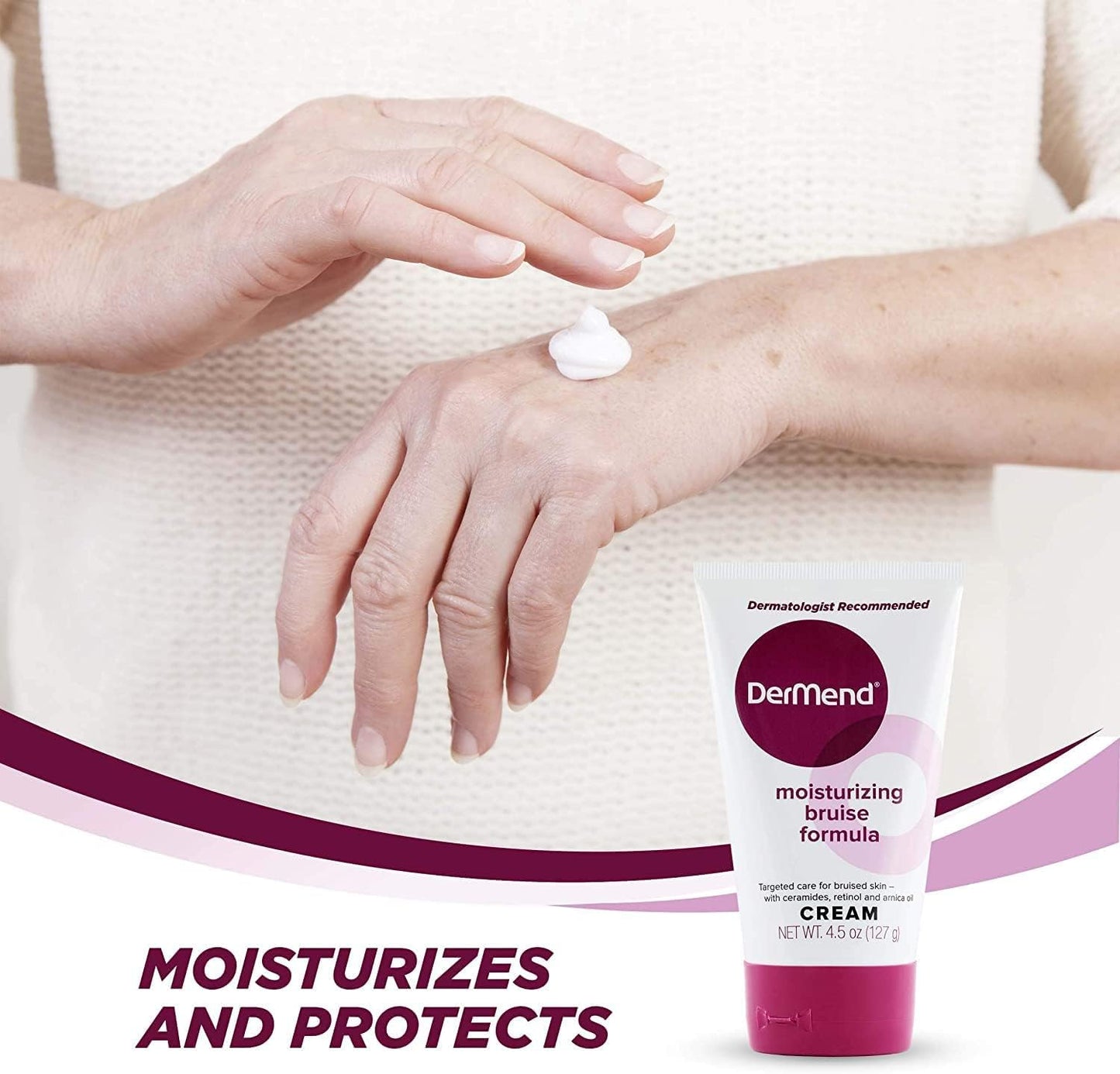 DerMend Moisturizing Bruise Formula Cream 4.50 oz (Pack of 4)