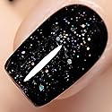 YTD Likomey Gel Nail Polish,15ml Sparkling Colorful Chunky Black Glitter Gel,Shiny Fall Winter Salon Home DIY Soak Off UV Manicure and Pedicure