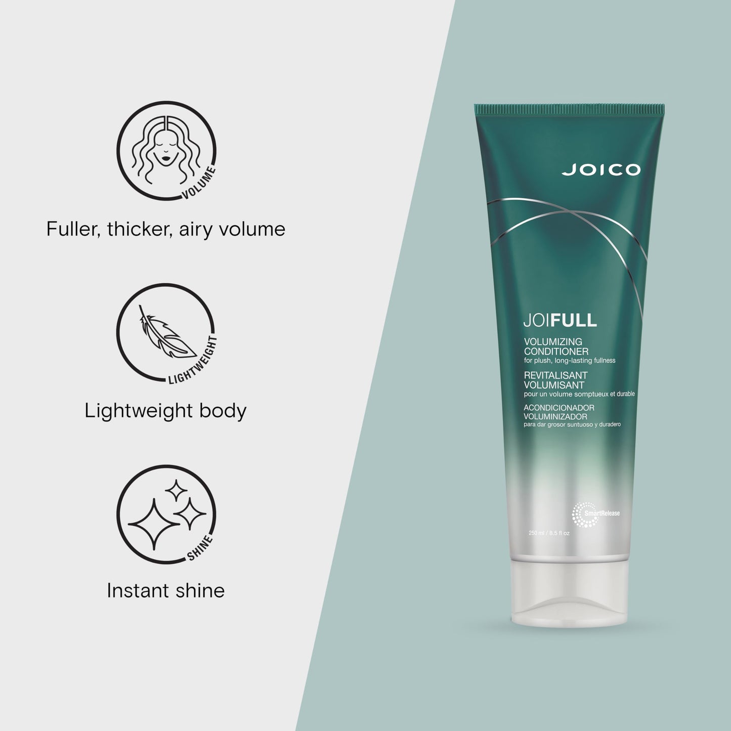 JoiFULL Volumizing Conditioner | For Fine, Thin Hair | Add Instant Body | Long-Lasting Fullness | For Thicker Bouncier Hair | Boost Shine | With Lotus