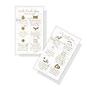 Ombre Powder Brow Aftercare Instructions Cards | 50 Pack | Double Sided Size 2x3.5" inches Business Card | Marble Look and Gold Design