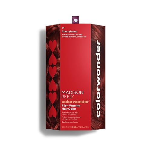 Madison Reed ColorWonder Demi-Permanent Hair Color Kit - 6R Medium Cherry Red (Cherry Bomb) | Deep Cherry Cola Tone, Lasts 25 Washes, Ammonia-Free