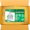 Yellow Beeswax Pellets 5lb, 100% Pure, Natural, Cosmetic Grade, Organic, Bees Wax Pastilles, Triple Filtered, Great For Candle Making, Soaps, Food
