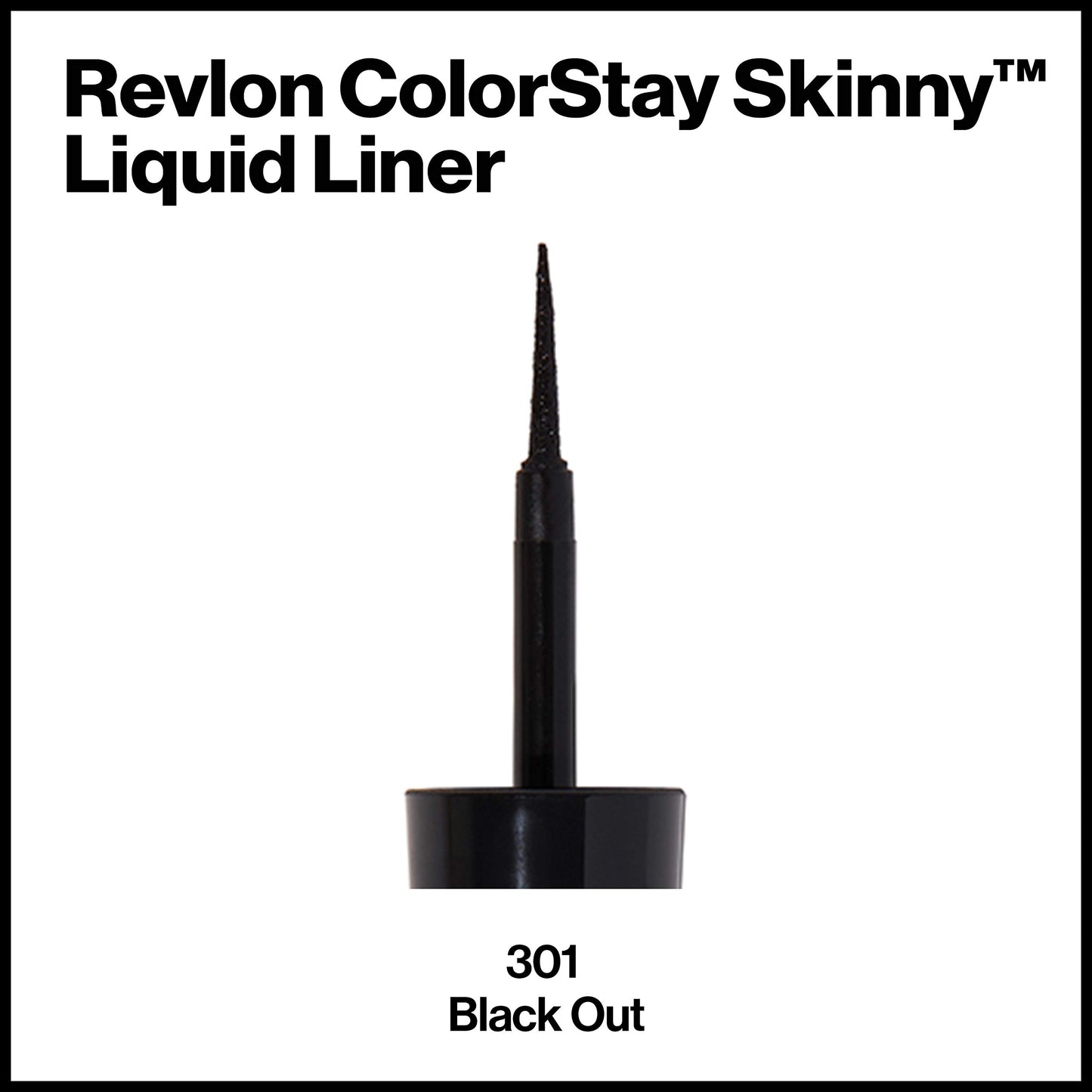 Revlon Skinny Liquid Eyeliner, ColorStay Eye Makeup, Waterproof, Smudge-proof, Longwearing with Ultra-Fine Tip, Black Out, 0.08 oz
