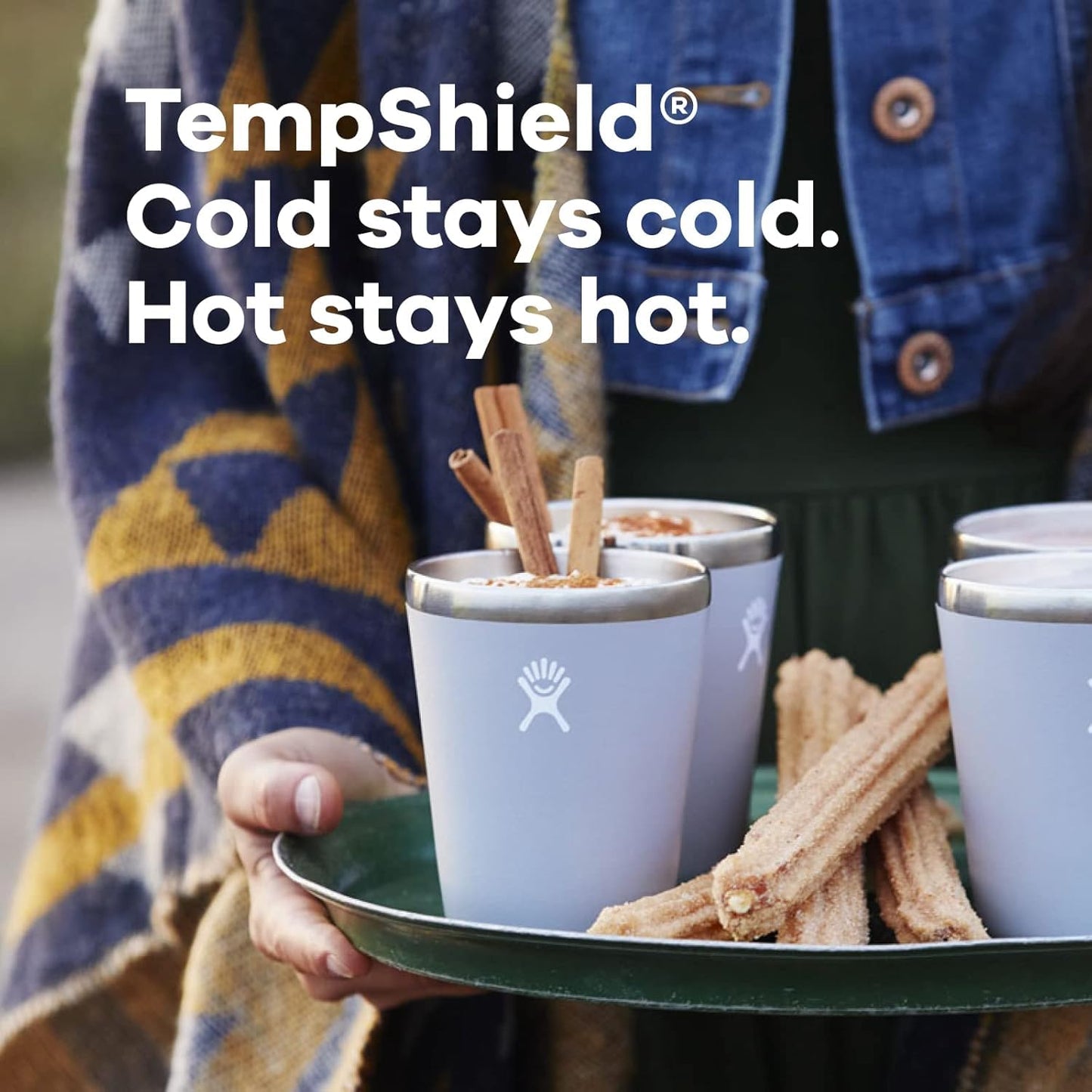 Hydro Flask 12 Oz Outdoor Coffee Tumbler - Stainless Steel Insulated Travel Cup - Camping Mug Surf Blue