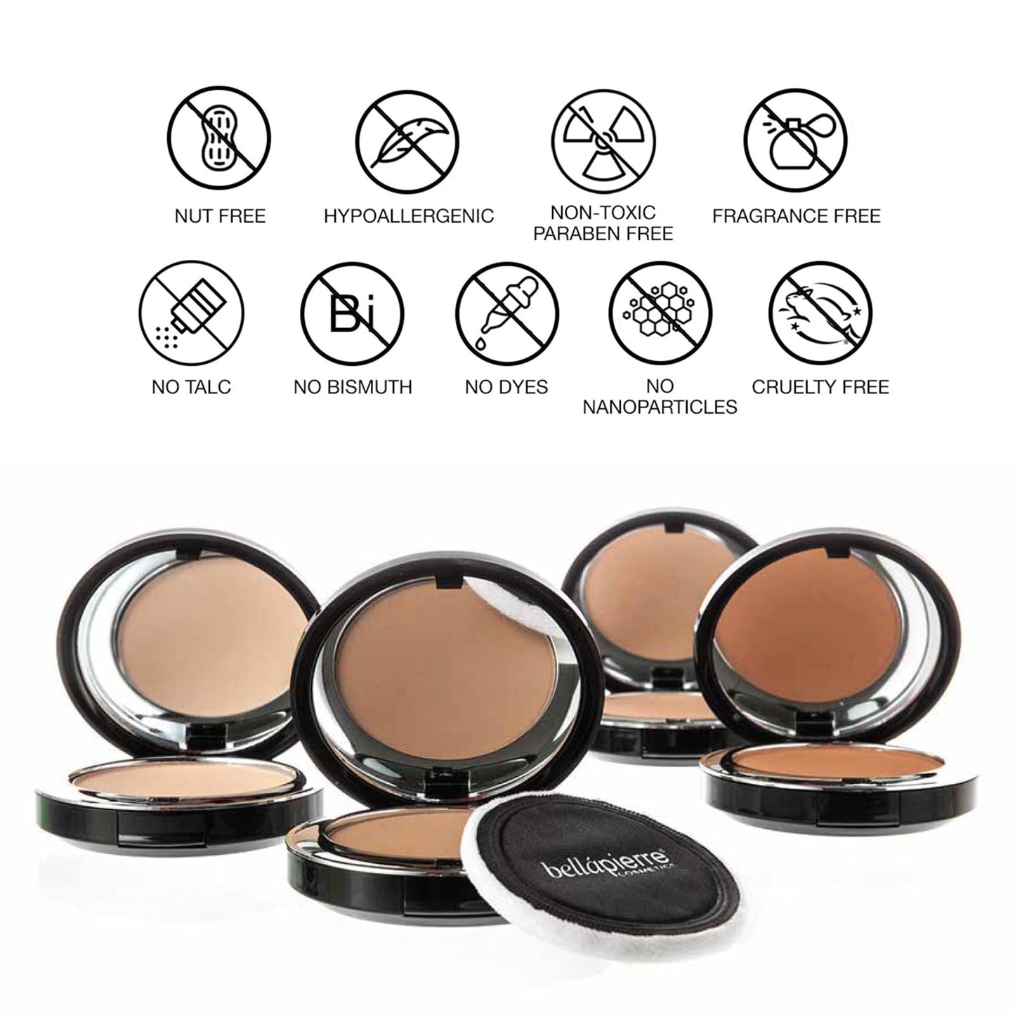 bellapierre Compact Mineral Bronzer | Beautifully Warms for a Sun Kissed Glow | Infused with Nourishing Jojoba | Non-Toxic & Paraben Free Formula