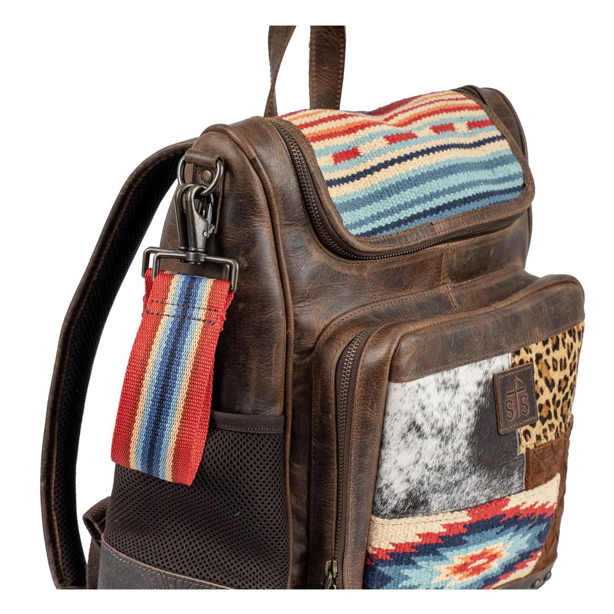 STS Ranchwear Womens Chaynee Mountain Laini Multi-Color Leather Backpack OS