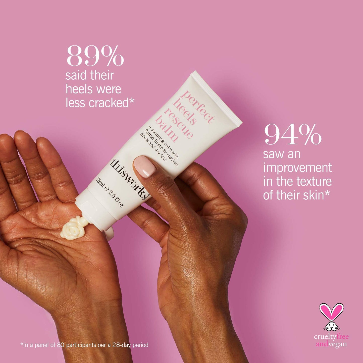 THISWORKS Perfect Heels Rescue Balm: A Natural Vegan Formula to Nourish, Repair and Moisturise with Cotton Thistle, Lemon and Lavender Essential Oils