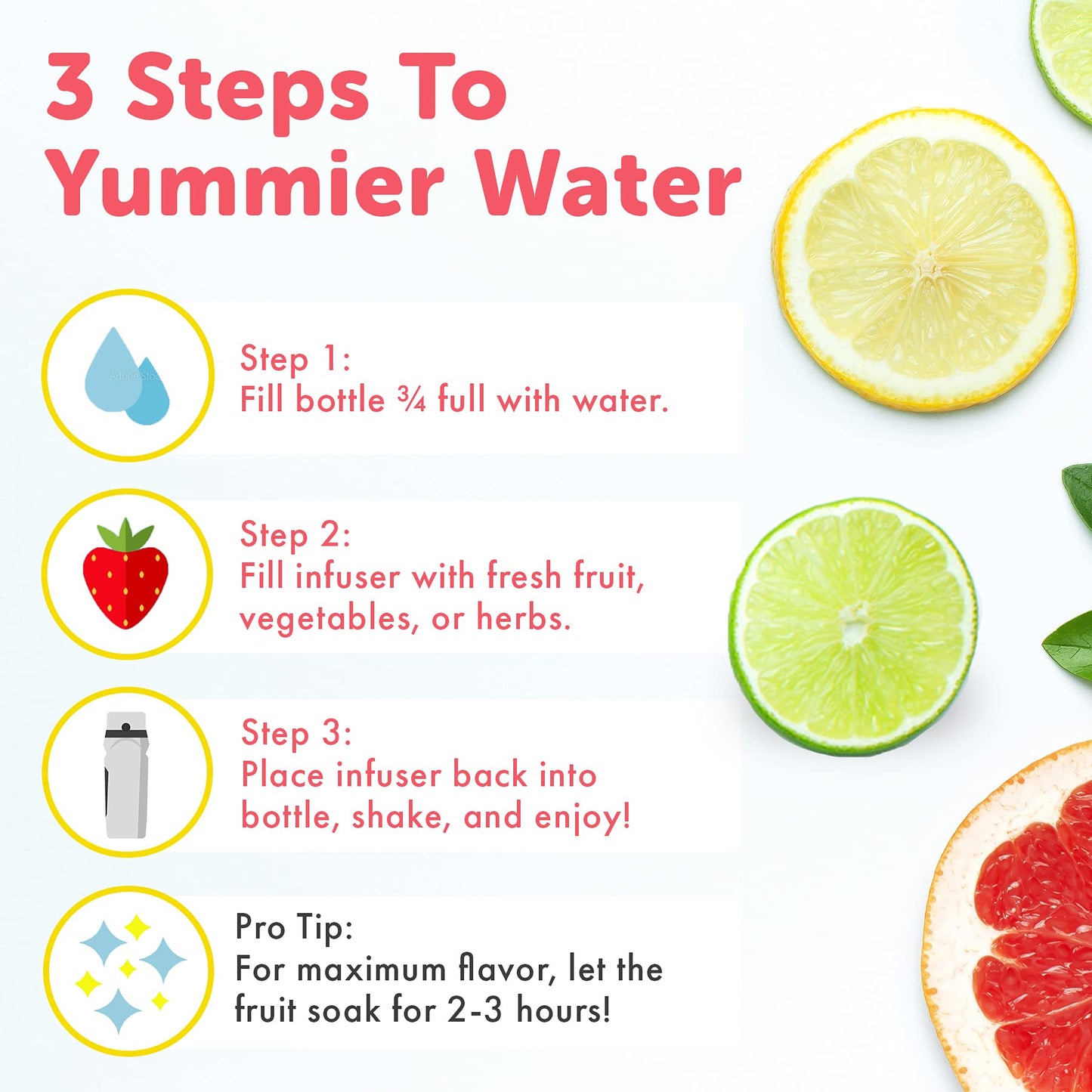 Brimma Fruit Infuser Water Bottle - 32 oz Large, Leakproof Plastic Fruit Infusion Water Bottle for Gym, Camping, and Travel