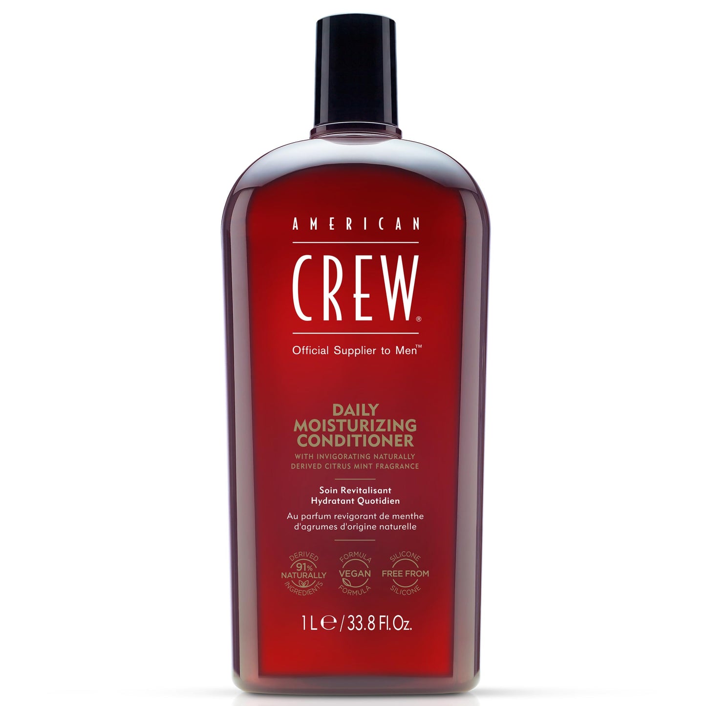 American Crew Conditioner for Men, Daily Moisturizer, Naturally Derived, Vegan Formula, Citrus Mint Fragrance, 33.8 Fl Oz Beauty and Personal Care AMERICAN CREW Default Title