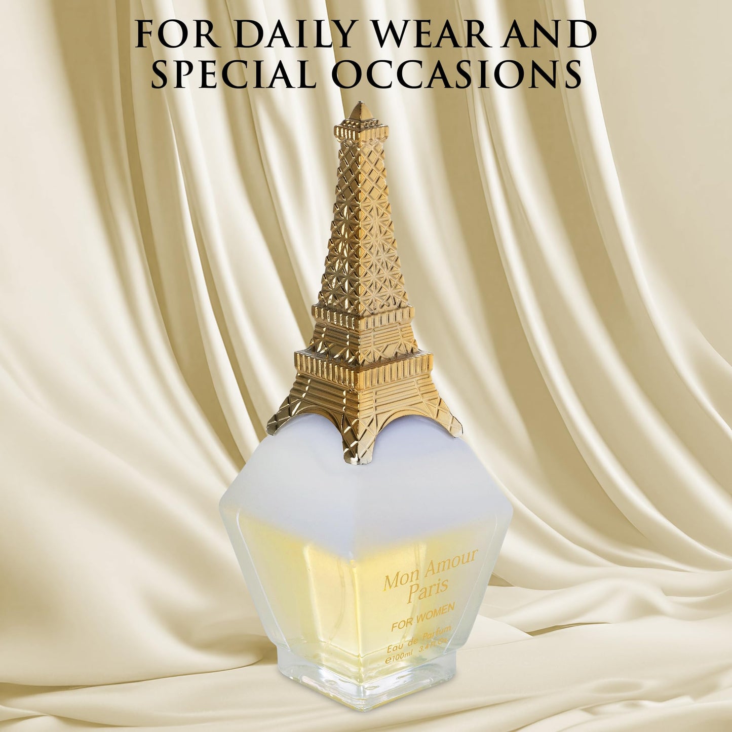 Mon Amour Paris for Women Eau De Parfum - Floral & Fruity - Ylang-Ylang, Damascus Rose, Jasmine - Classy & Elegant fragrance for Woman - Suitable