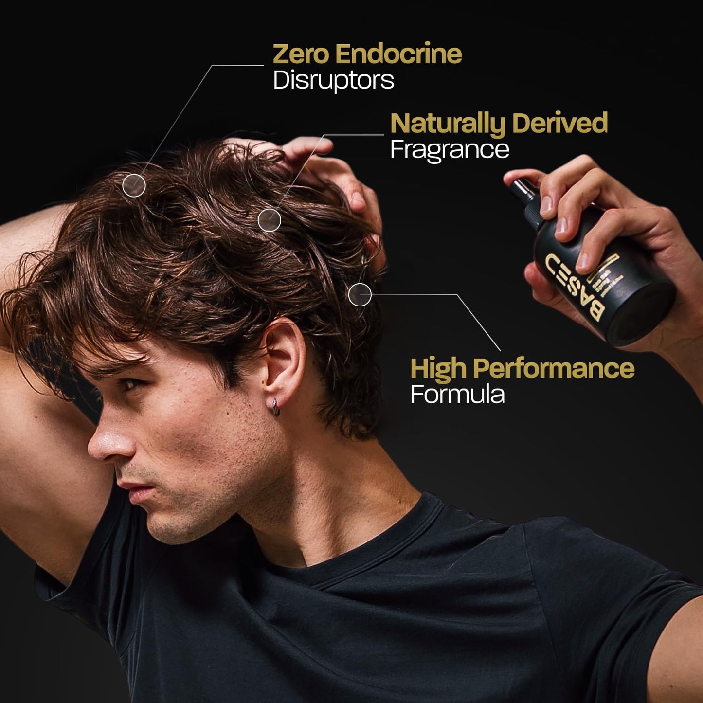 BASED Sea Salt Spray, Natural Finish Sea Salt Spray for Hair, Volume & Texture, Infused with Kelp & Vitamin B5, Light & Non-Greasy, Paraben Free, No Beauty and Personal Care BASED BODYWORKS