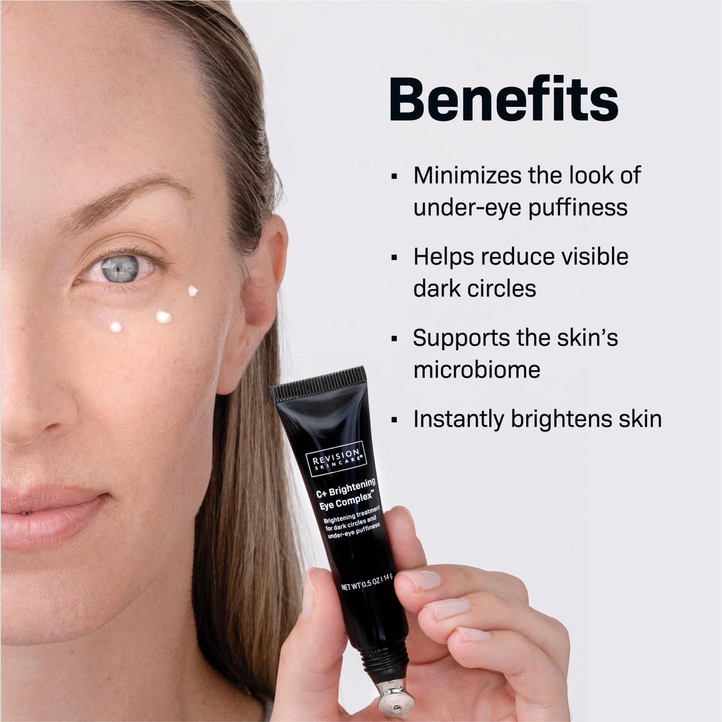 Revision Skincare C+ Brightening Eye Complex™ with Vitamin C and Antioxidants, Eye Cream for Dark Circles and Under Eye Puffiness, 0.5 oz