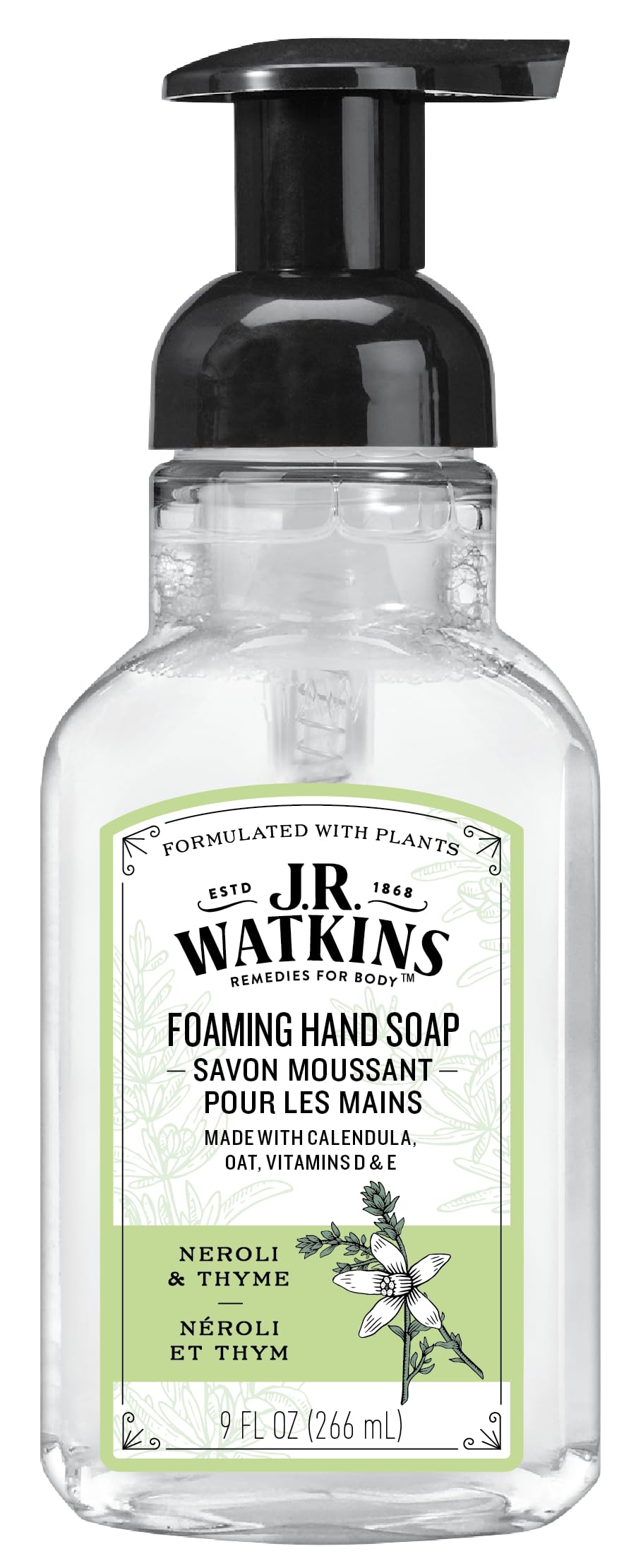 J R Watkins Foaming Hand Soap, Neroli & Thyme, 9 fl oz (266 ml)