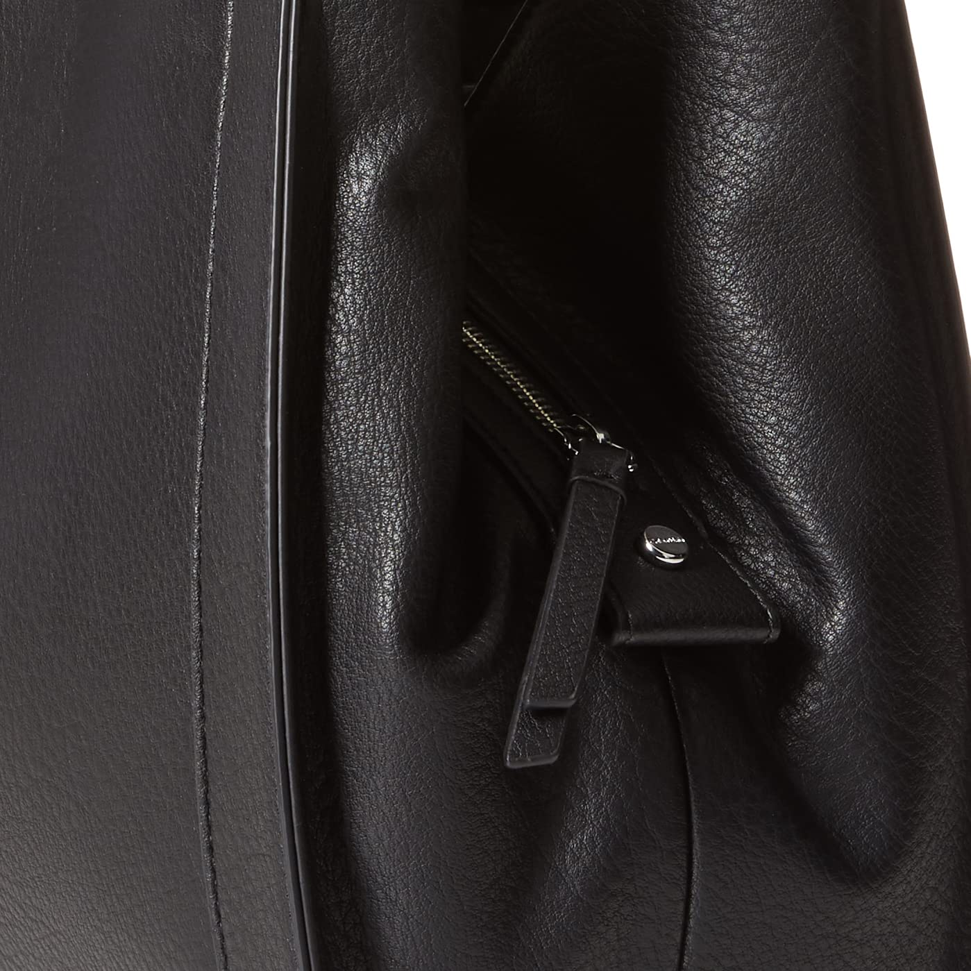 Calvin Klein Reyna Novelty Triple Compartment Shoulder Bag, Black/Silver Combo