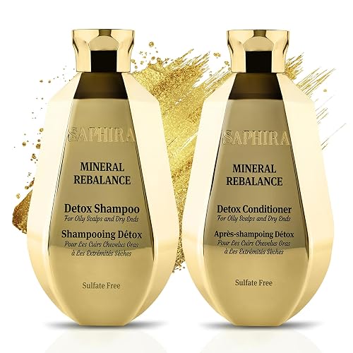 Saphira Mineral Rebalance Shampoo & Conditioner Duo - Deep Hydration Hair Care Set for Dry & Damaged Hair - Moisture & Shine - Dead Sea Mineral