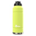 bubba Trailblazer Insulated Stainless Steel Water Bottle with Straw Lid, 40oz, Limelight Powder Coat