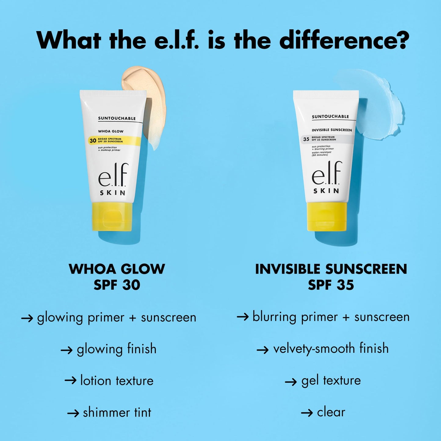 e.l.f. SKIN Suntouchable Invisible SPF 35, Lightweight, Gel-based Sunscreen For A Smooth Complexion, Doubles As A Makeup Primer, Vegan & Cruelty-Free