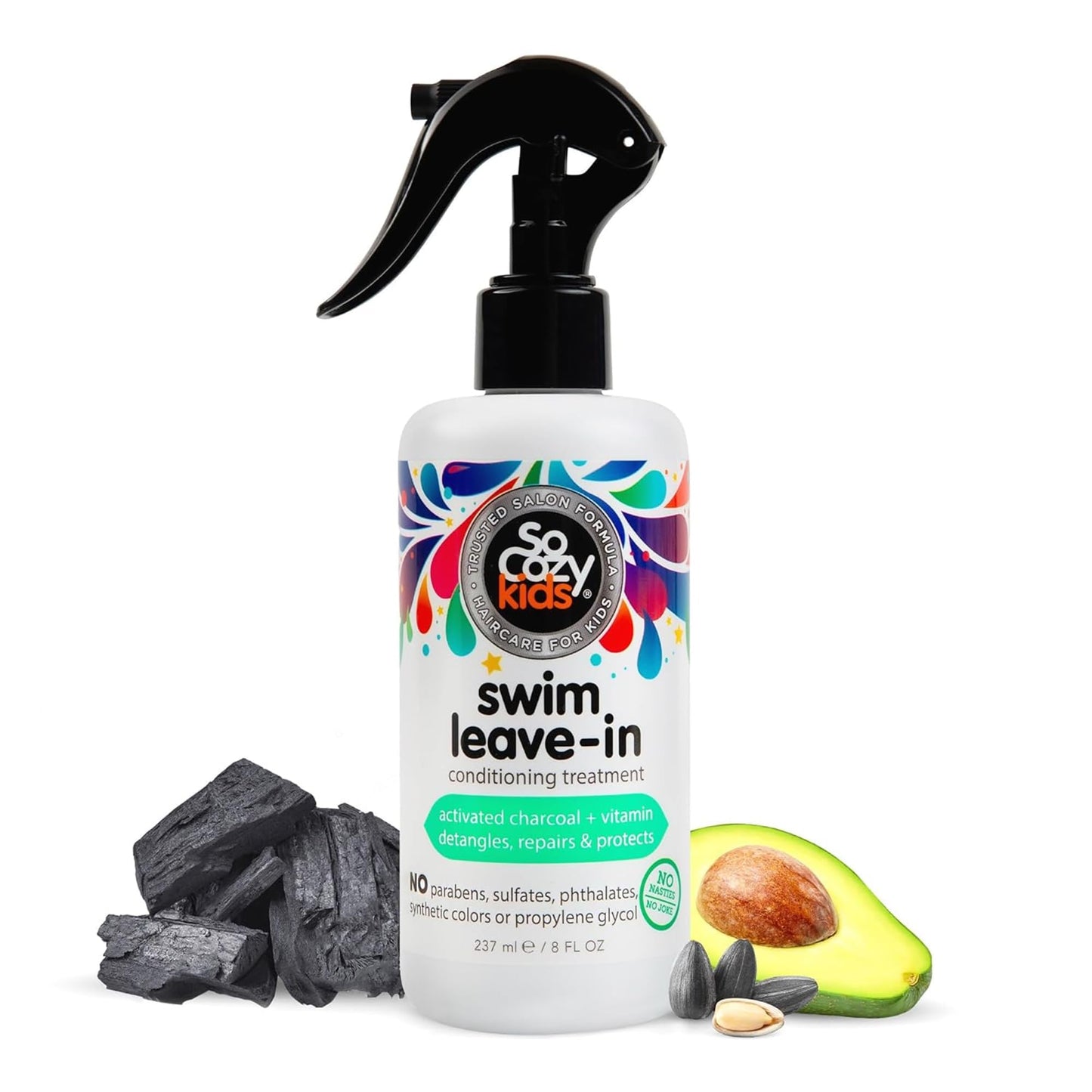 SoCozy Swim Leave In Conditioner Spray & Treatment for Kids Hair (8 Fl Oz) Protects & Repairs Pool, Sun & Salt Damaged Hair, Gentle Formula Beauty and Personal Care SO COZY