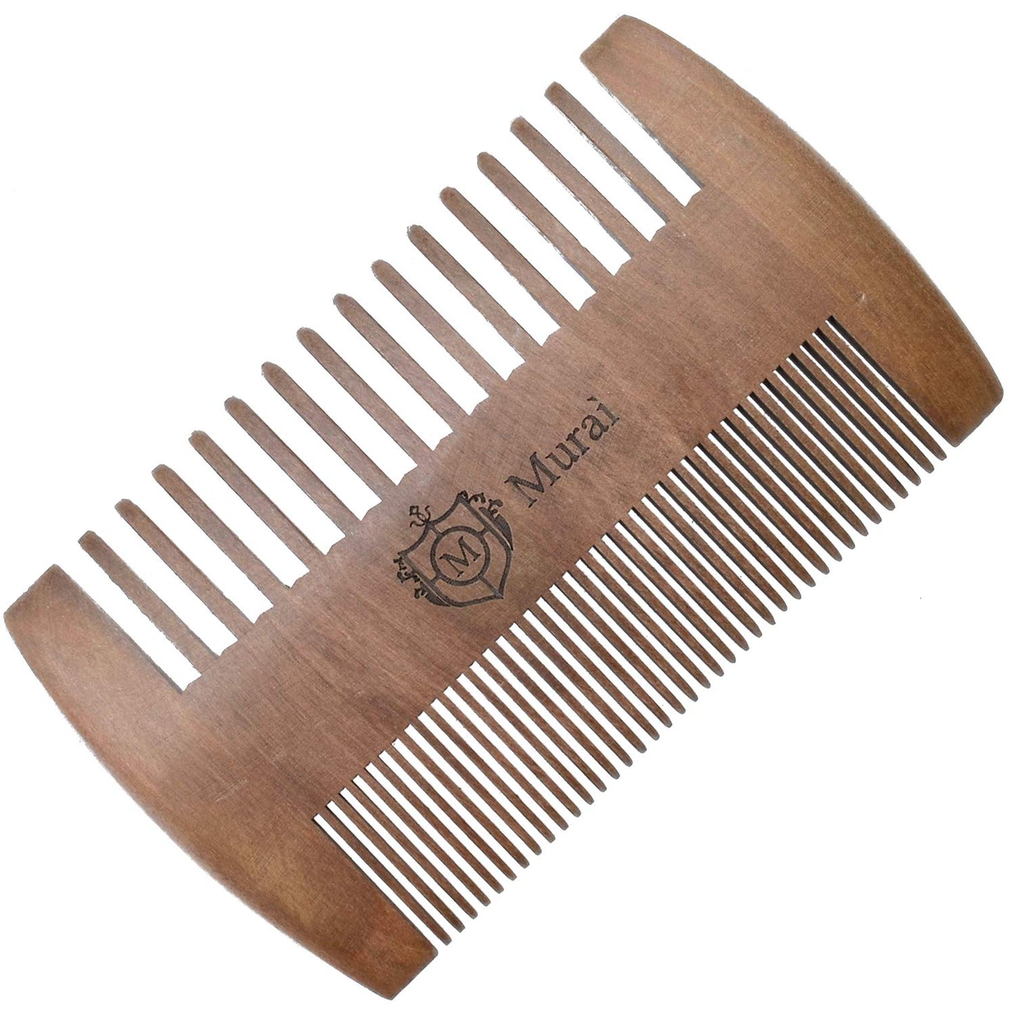 Murai by Giorgio GIOWC Wooden Beard Combs for Men - Dual Action Fine & Wide Tooth Wood, Perfect for Use with Balms and Oils, Cherrywood Pocket Comb Beauty and Personal Care GIORGIO
