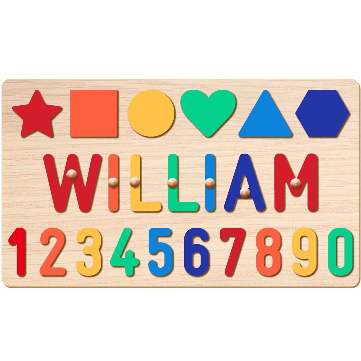 GifXify Personalized Name Puzzle – Custom Wooden Puzzle for Toddlers 1-3, Montessori Keepsake Gift for Baby Shower, Birthday & Christmas