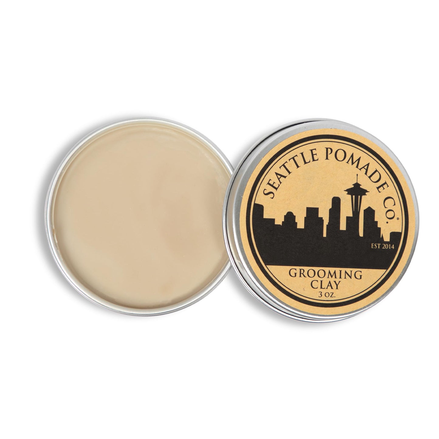 Seattle Pomade Co. Grooming Clay for Hair - USDA Certified, With Organic Essential Oils, Beeswax Based. Made with organic materials from around the