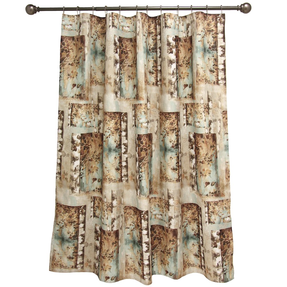 Bacova Guild Birch Reflections Fabric Shower Curtain