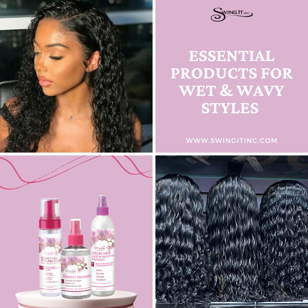 Weave Aide Bouncy Curl Styling Foam/Mousse 2 oz. (3-pack) Frizz control, Curl mousse for curly hair definition, anti frizz, curl enhancer, styling