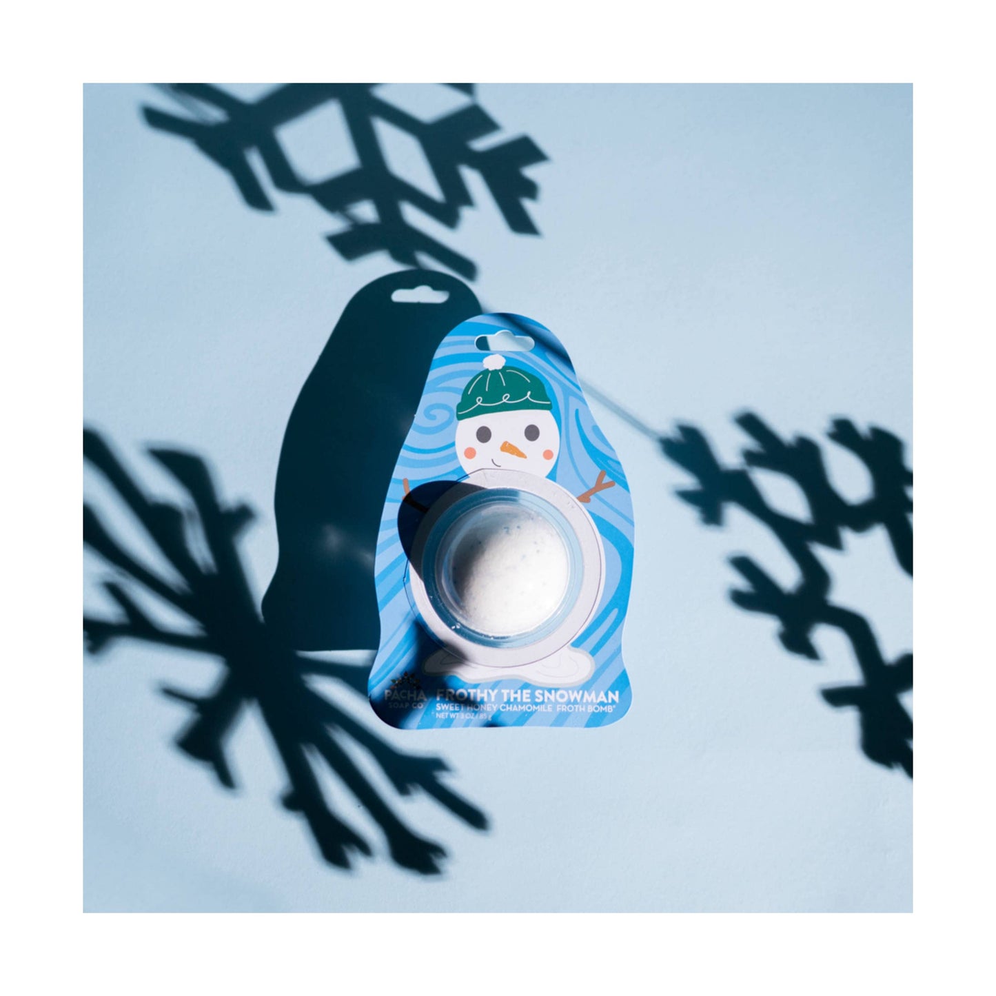 PACHA SOAP Frothy The Snowman Froth Bomb, 3 OZ