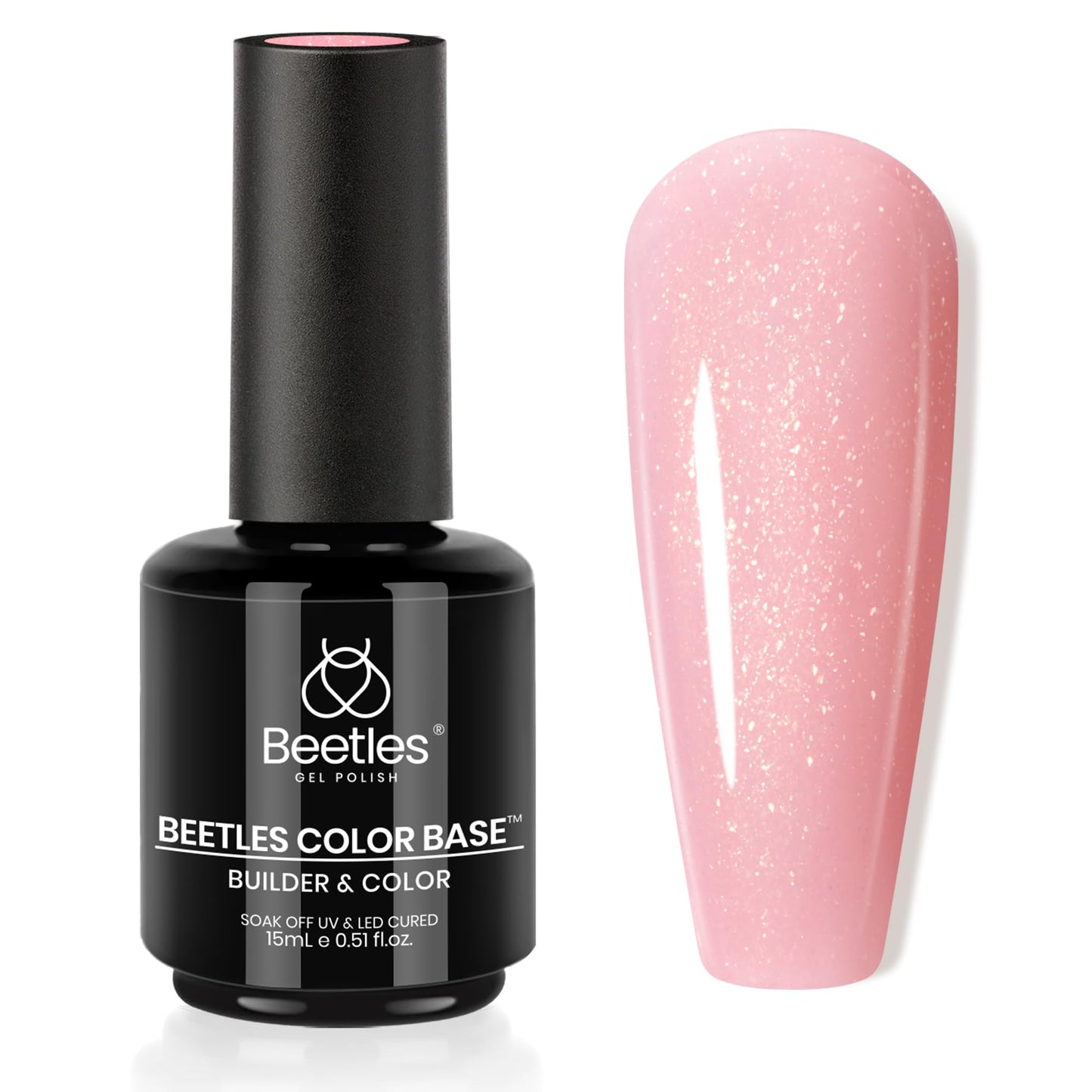 Beetles Nude Rubber Base Gel Nail Polish - Light Pink Color Base Gel 5 in 1 for Nails Strengthening, Building, Enhancing, Reinforcing, Long Lasting Beauty and Personal Care beetles Gel Polish Default Title