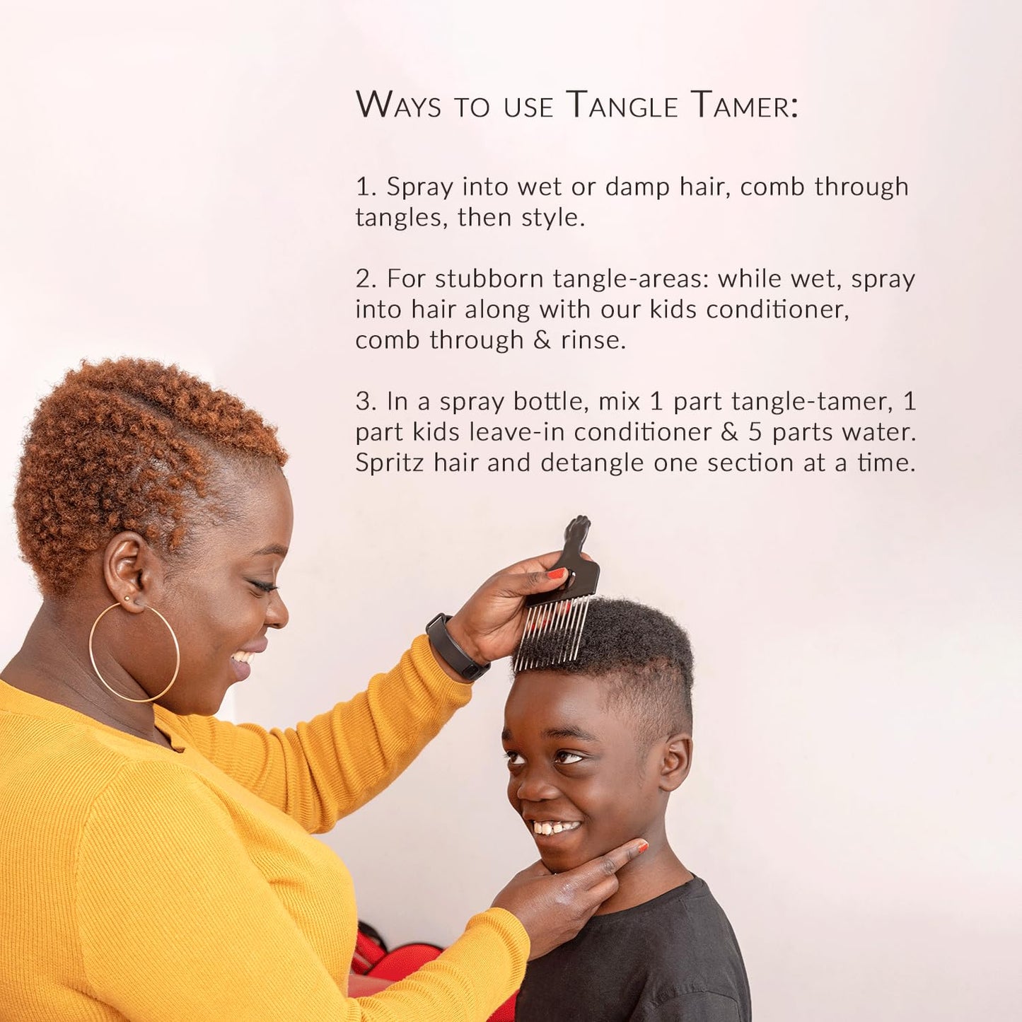 Mixed Chicks Kids Tangle Tamer - Light and Moisturizing Styling Formula for Frizz-free Curls, 33 fl.oz.