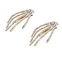 Halloween Hair Accessories for Women Girls - Halloween Costumes Skeleton Hand Hair Clip Hairpin Rhinestone Hair Claw Clips Barettes Christmas Birthday