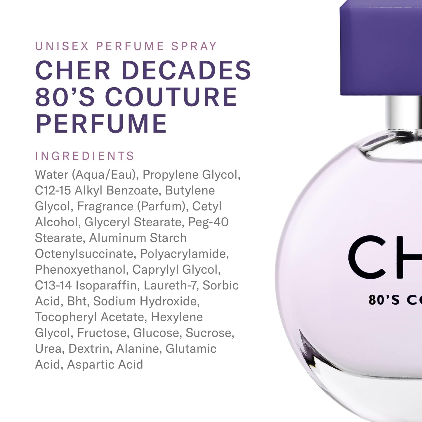 SCENT BEAUTY Cher Decades Couture - Unisex Perfume Spray - Cher Decades 80's - 1 Fl oz