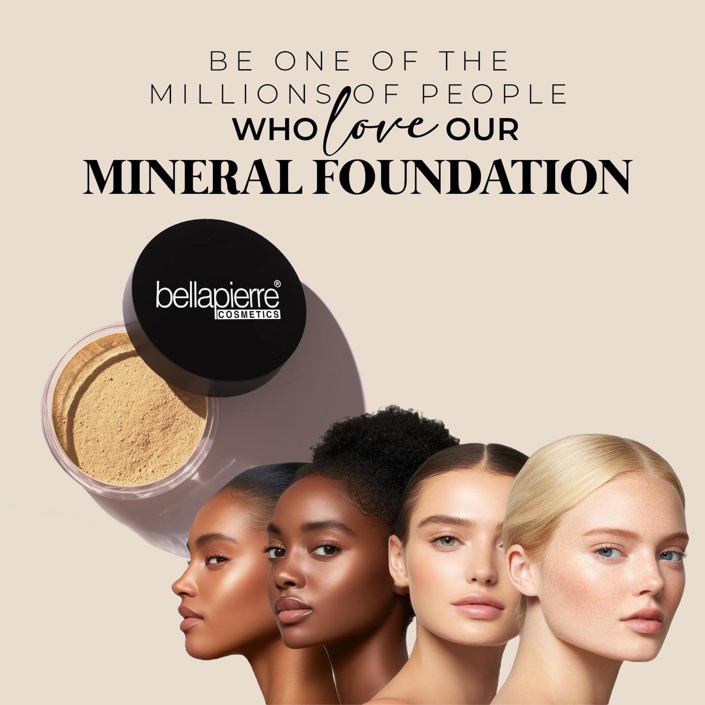 Bellapierre Mineral Foundation SPF 15 - Loose Powder Foundation, Full Coverage Mineral Makeup with Matte Finish - Vegan, Cruelty Free, Hypoallergenic