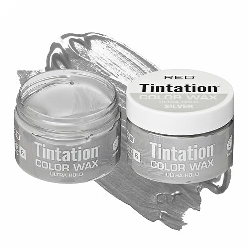 Red by Kiss Tintation Temporary Hair Color Wax - Vivid Instant Color, Ultra Hold, Water & Sweat Resistant, Curly Hair Safe, Non-Drying & Damage-Free