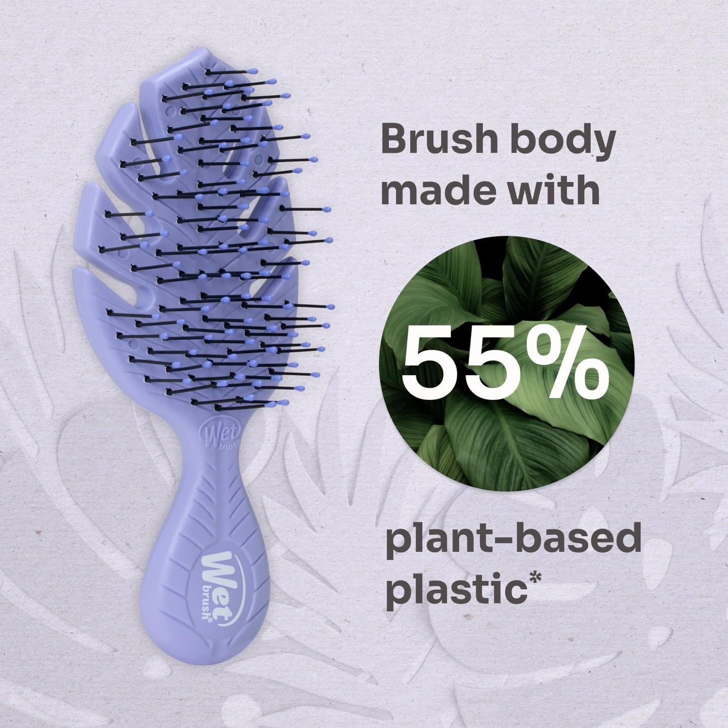 Wet Brush Go Green Mini Detangler, Purple - Detangling Travel Hair Brush - Ultra-Soft IntelliFlex Bristles Glide Through Tangles & Gently Loosens Beauty and Personal Care Wet Brush