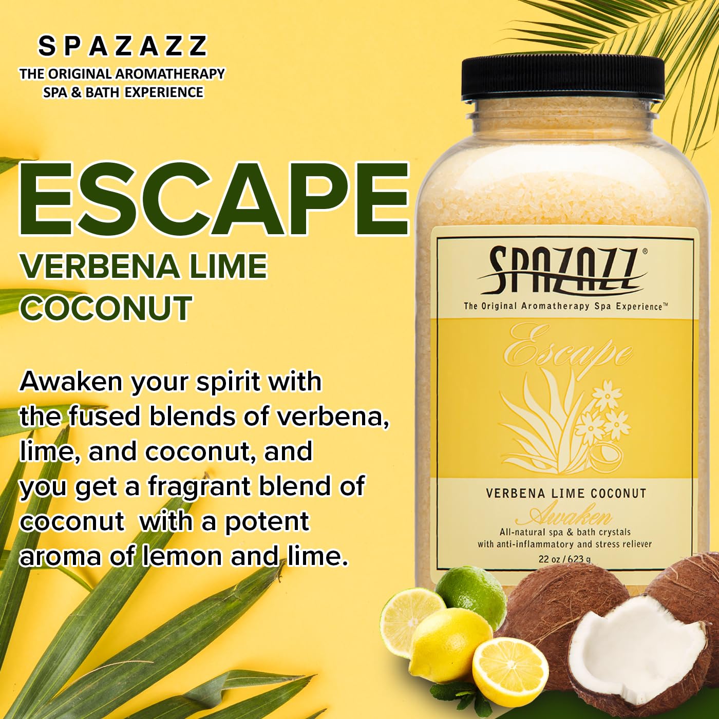 Spazazz 7377C Spa and Bath Crystals, Lime Coconut, 22 Ounce Beauty and Personal Care Spazazz