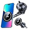 YRU Upgraded Magnetic Phone Holder for Car【Patented & Super Magnet】 for MagSafe Car Mount Dashboard Magnet Phone Holder Windshield Phone Stand…