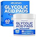 SilkyShark Glycolic Acid Resurfacing Pads (60 Count), 10% Ultra Pure + 2% Salicylic Acid, Exfoliating Peel Pads for Face, Effective Chemical Peel