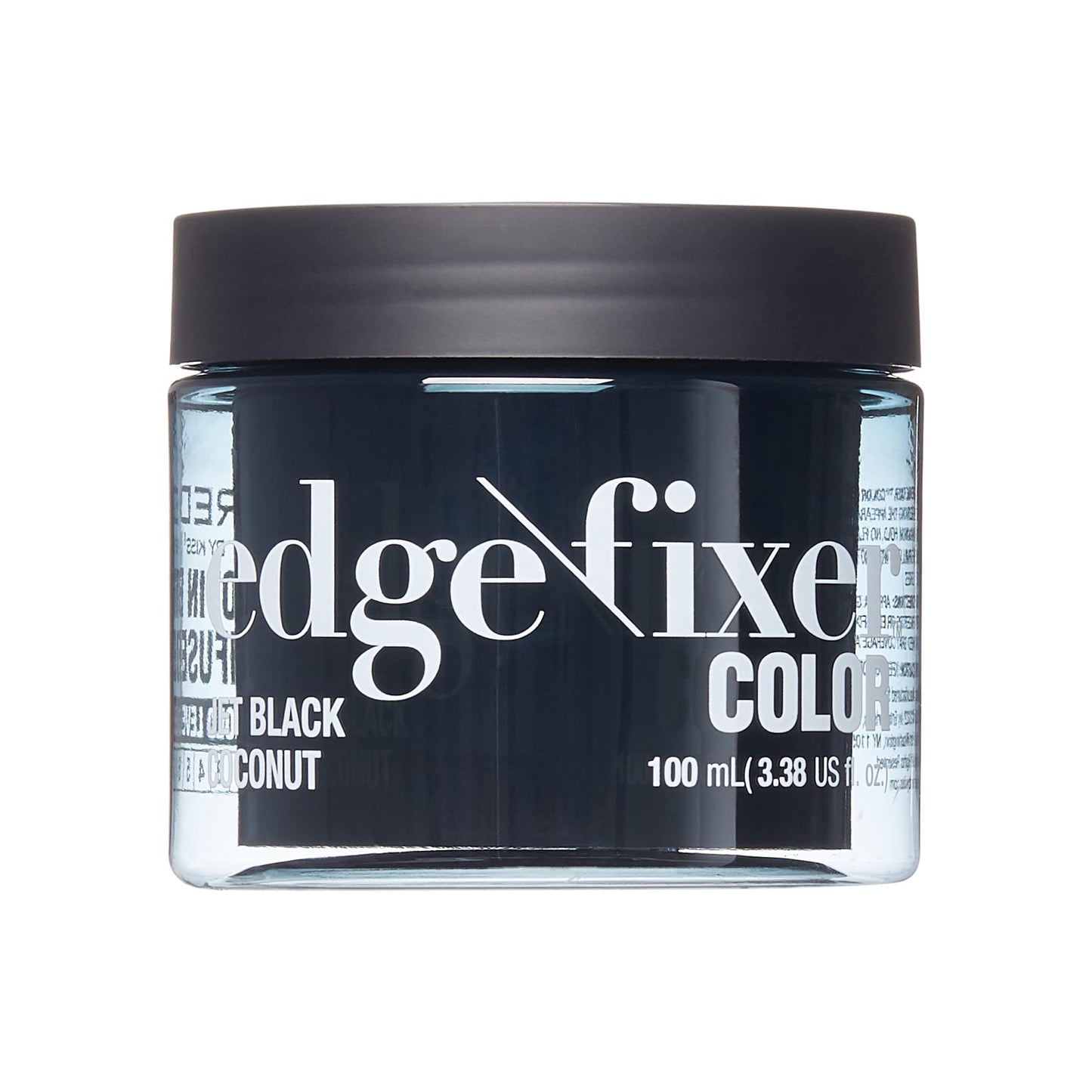 Red by Kiss Color Edge Fixer 24HR Max Hold Edge Control Pomade for Fly Away and Edge Frizz Hair (Jet Black) (100mL)