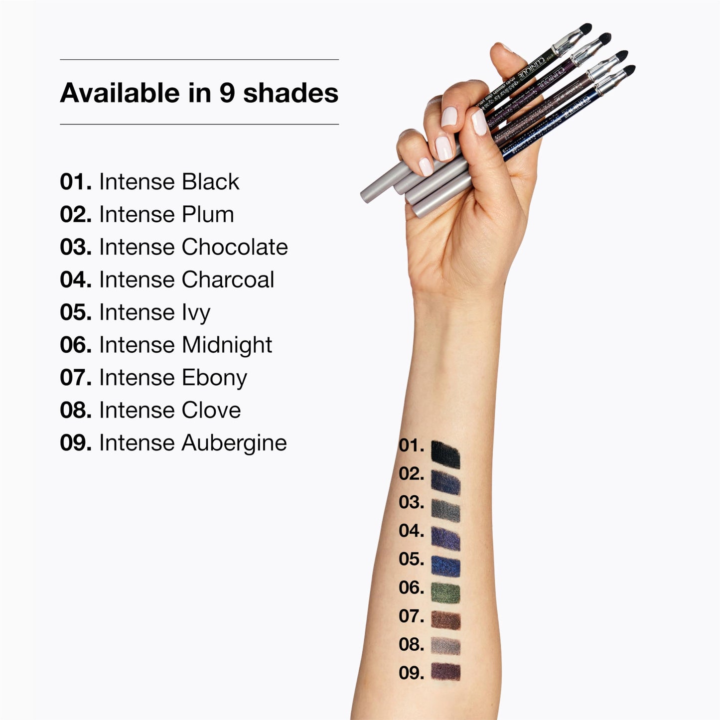 Clinique Quickliner For Eyes Intense Eyeliner Pencil | Water Resistant, Smudge Resistant + Safe For Sensitive Eyes, Intense Charcoal