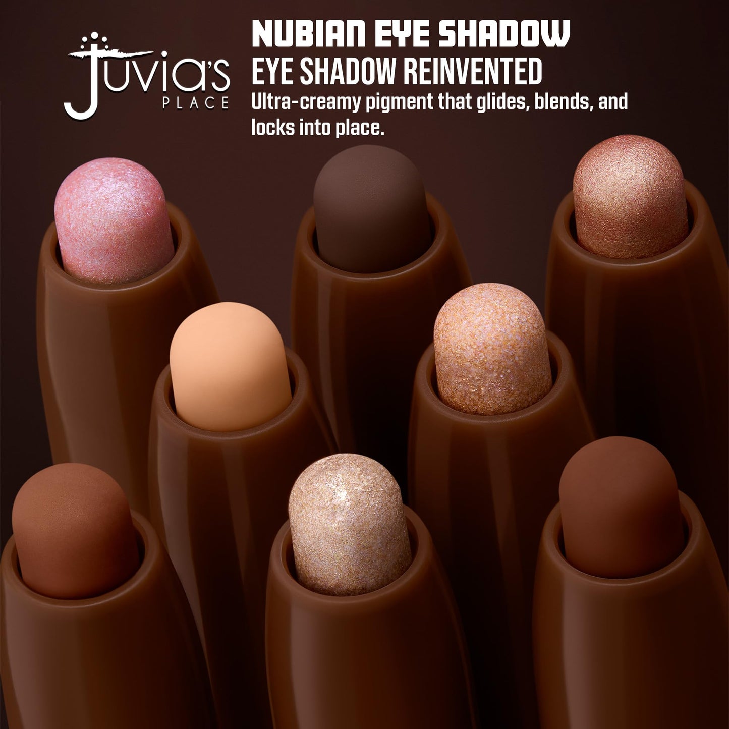 Juvia's Place Nubian Eyeshadow Stick Shimmer - Carlota - Waterproof, Buildable Eye Shadow Stick for Women - Long-Lasting, Crease-Proof, Easy…