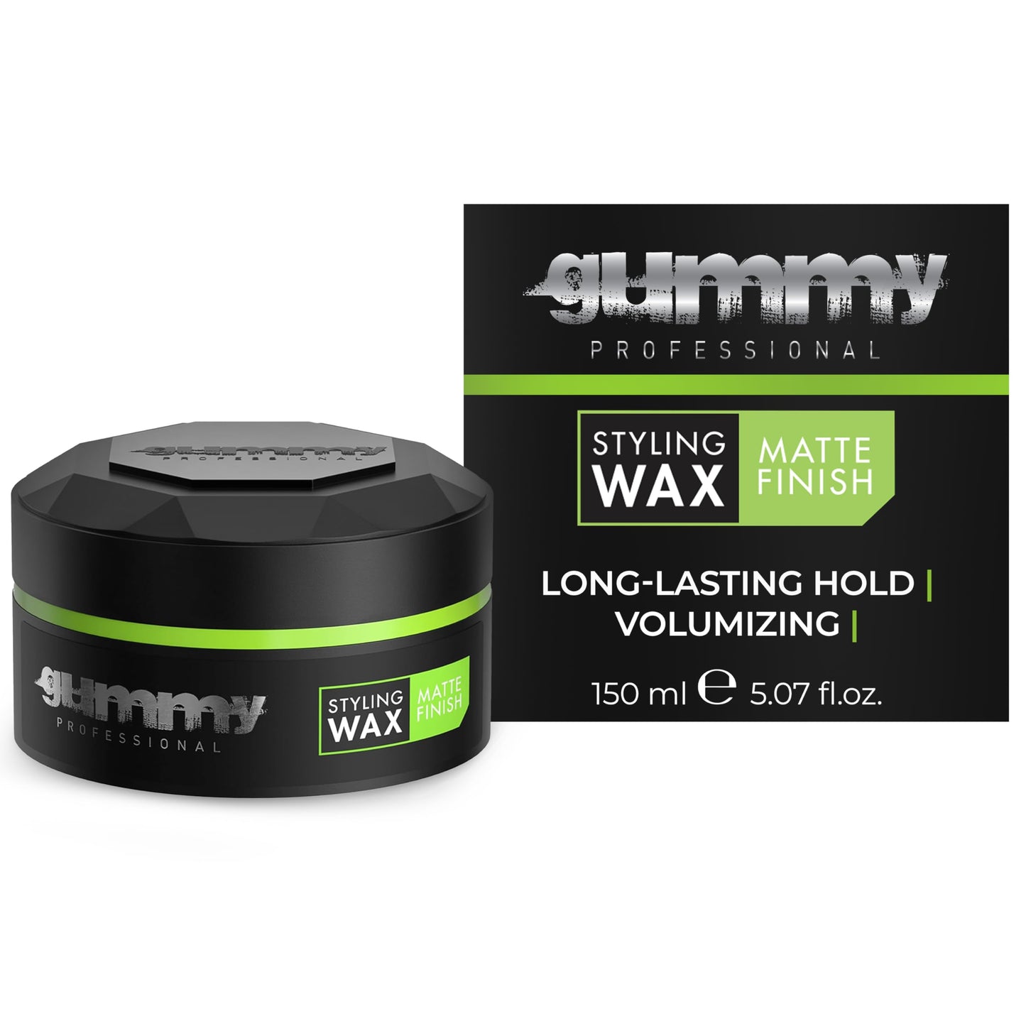 Gummy Professional Hair Wax for Men & Women - Strong Hold Matte Finish Styling - Flexible Hair Product for Long-Lasting Hold, Grooming,