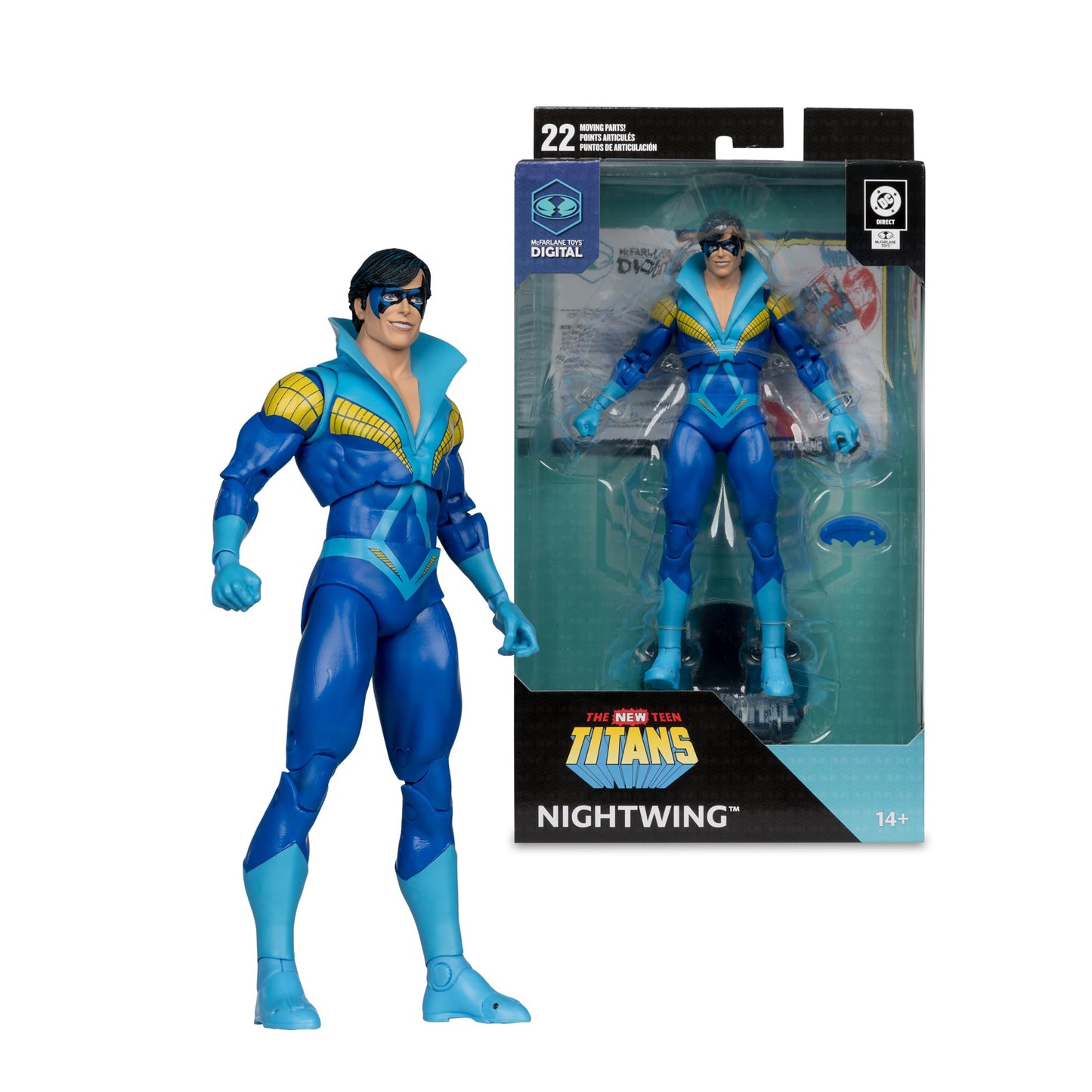 McFarlane Toys- DC Direct Nightwing (Teen Titans) 7in Action Figure with Digital Collectible