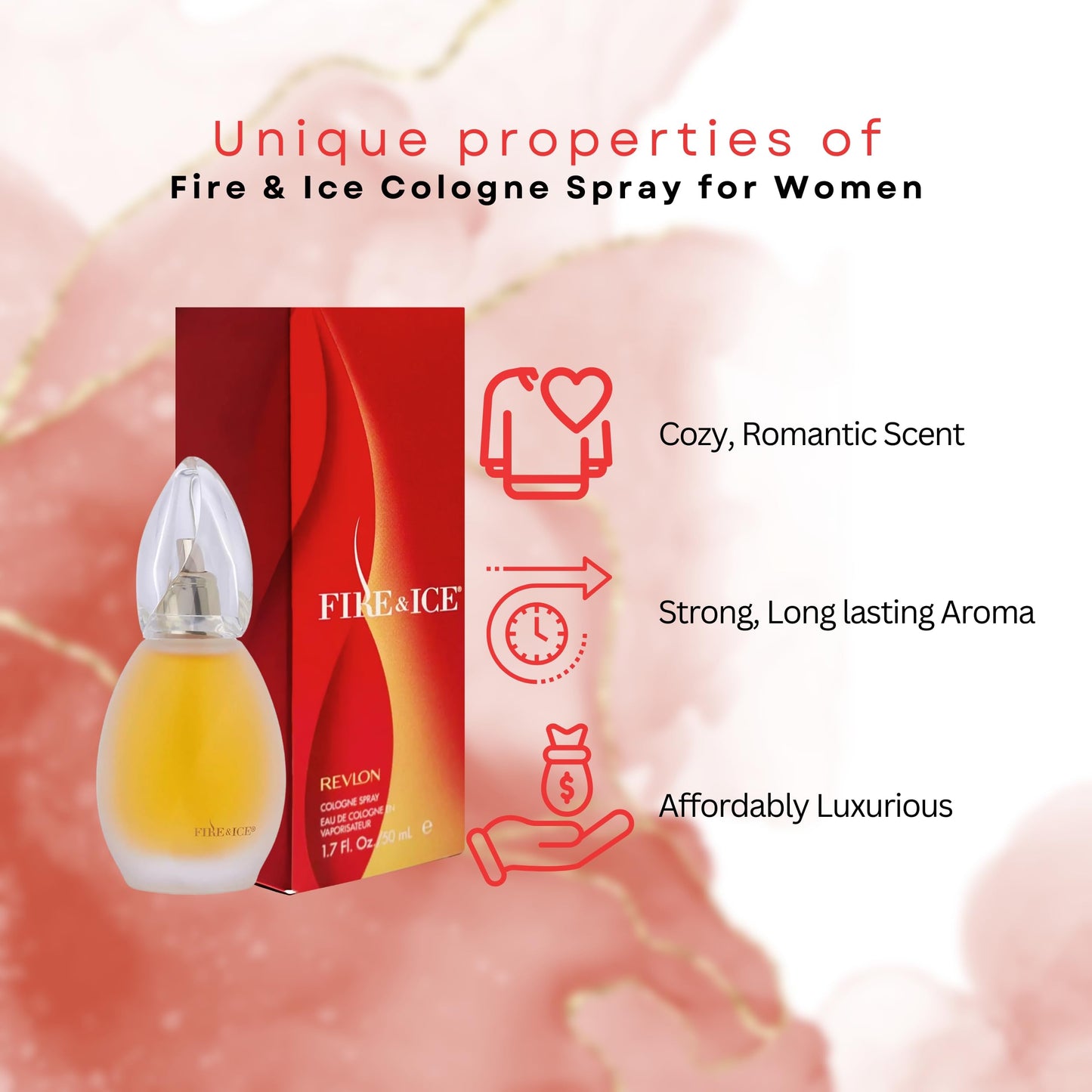 Revlon Fire & Ice Perfume for Women Eau de Cologne Spray 1.7 Ounce